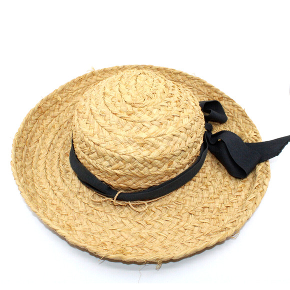 Helen Kaminski Accessories - B0 Flawless HELEN KAMINSKI Classic Bretton Straw Natural Hat Summer Bow Flower